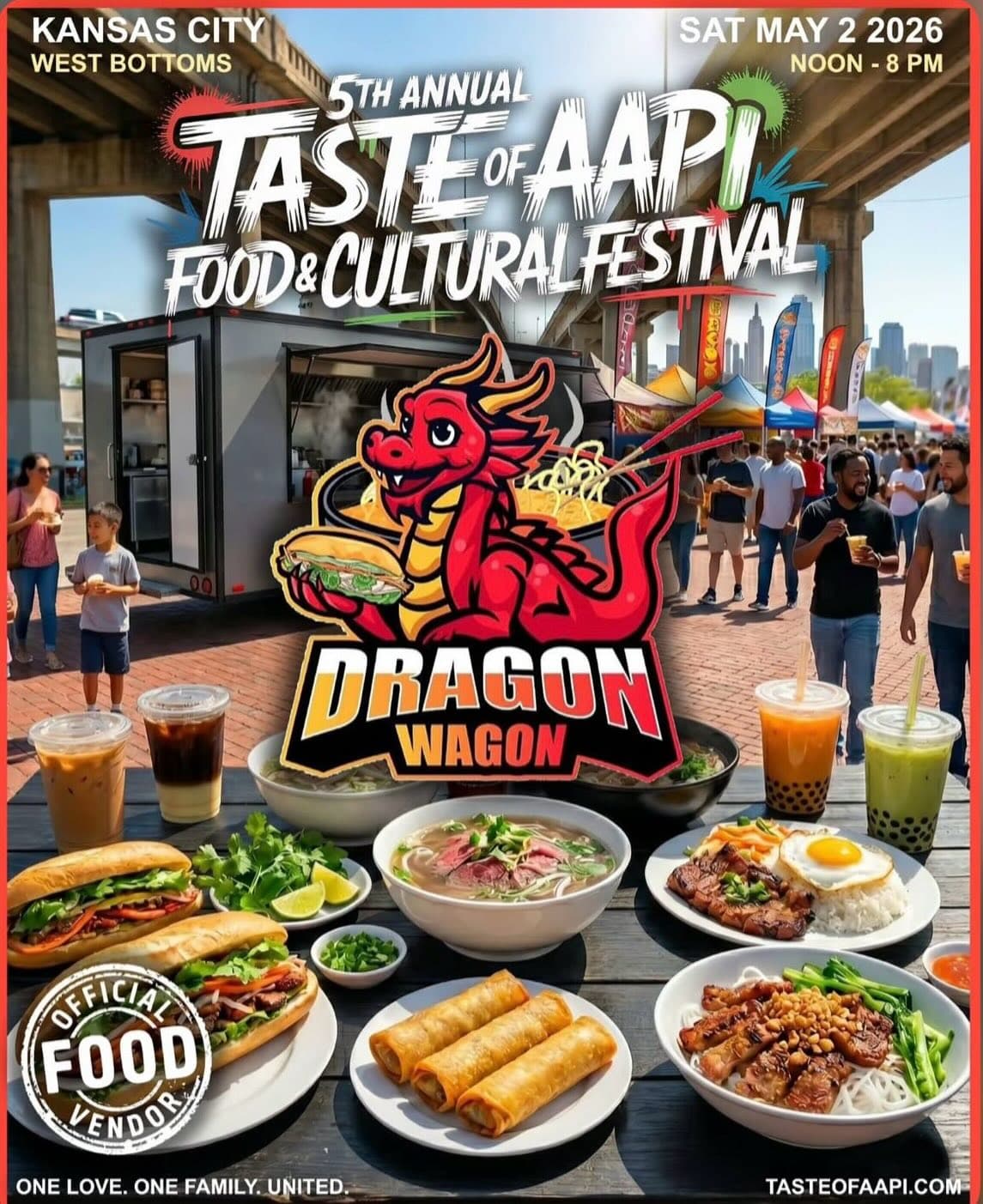 KC, hungry? 🐉🔥
Catch Dragon Wagon at @tasteofaapi this Saturday (TOMORROW!!!) for crispy Vietnamese Street food in the West Bottoms! Bánh Mì Que is a game-changer.
Choose from:
🔥 Grilled Chicken
🔥 Grilled Pork
🔥 Pâté & Meat Floss
📅 Sat, May 2, 2026 | Noon-8PM
📍 W. 14th St & Hickory St.
Kansas City West Bottoms
Come celebrate, and vibe with us. Who's ready to bite into Vietnam? 🇻🇳
